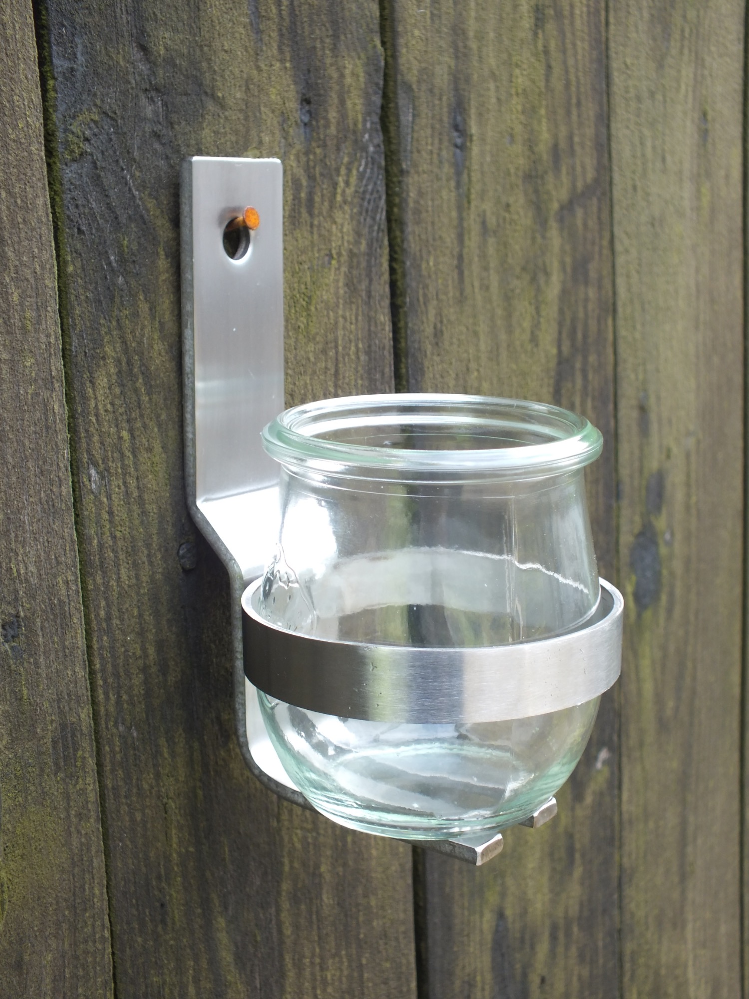 Wandhalter mit Dekoglas Wandhalter mit Dekoglas